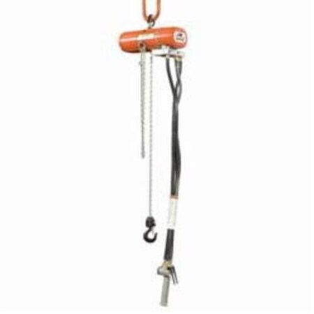 Cm Shopair Air Chain Hoist, 1000 Lb Load, 10 Ft Lifting Height, Hook, 34 Scfm, 90 Psi 2183